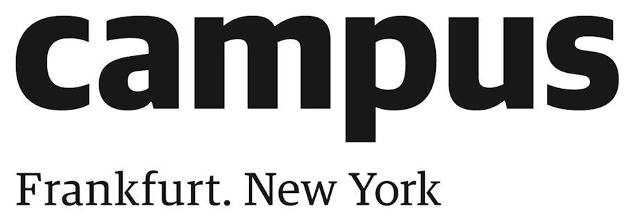 Das Wort Campus in großer, fetter schwarzer Schrift über dem kleineren Text Frankfurt. New York auf weißem Hintergrund.